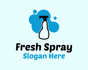 Disinfectant Spray Bottle logo design