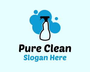 Disinfectant Spray Bottle logo design