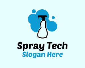 Disinfectant Spray Bottle logo design