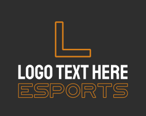 Orange Esports Letter Text Logo