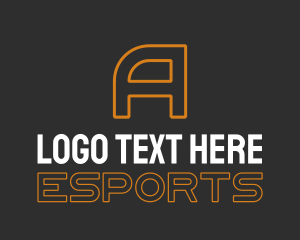 Uppercase - Orange Esports Letter Text logo design