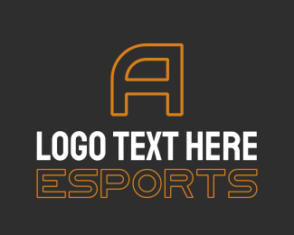 Orange Esports Letter Text Logo