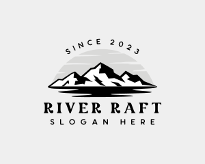 Outdoor Mountain River logo design