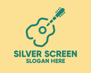 Music Show - Simple Green Guitar logo design