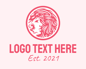 Beautiful - Pink Beauty Emblem logo design