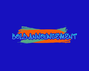 Announcement - Paint Graffiti Wordmark logo design