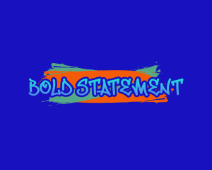 Statement - Paint Graffiti Wordmark logo design