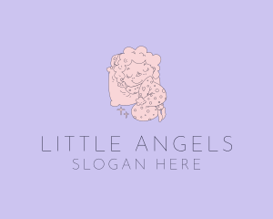 Bedtime Baby Girl Sleeping logo design