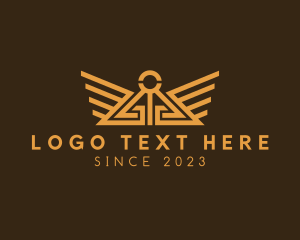 Civilization - Ancient Temple Wings logo design