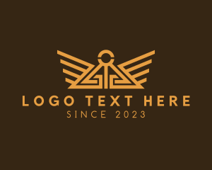Historical - Ancient Temple Wings logo design