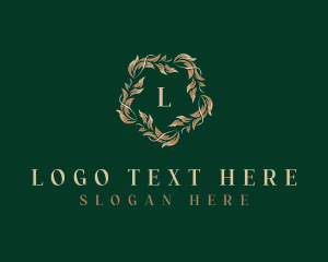 Spa - Leaves Wreath Agriculture logo design