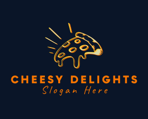 Cheesy Pepperoni Pizza logo design