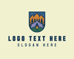 Tour - Outdoor Forest Camping logo design