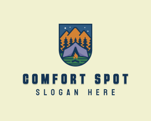 Outdoor Forest Camping logo design