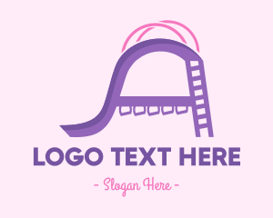 Playing - Purple Playground Letter A logo design
