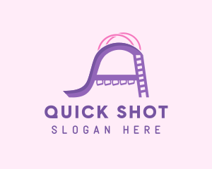 Shoot - Purple Playground Letter A logo design