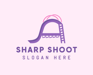 Shoot - Purple Playground Letter A logo design