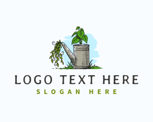 Gardener - Gardener Watering Can Landscaping logo design