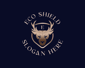 Premium Deer Shield logo design