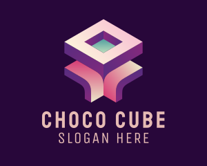 Gradient 3D Cube Logo