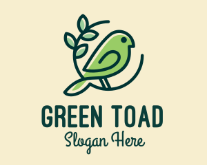 Cute Green Bird logo design