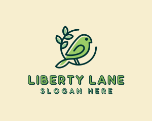 Cute Green Bird logo design