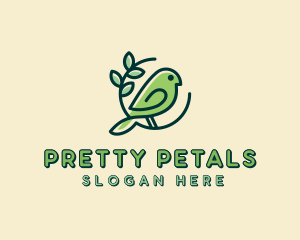 Cute Green Bird logo design