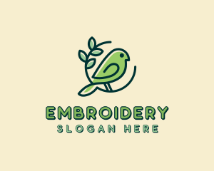 Cute Green Bird logo design