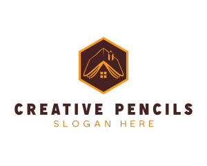 Pencil Book Home logo design