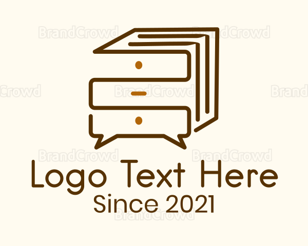 Wooden File Cabinet Chat Logo