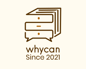 Storage - Wooden File Cabinet Chat logo design