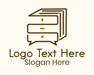 Wooden File Cabinet Chat Logo