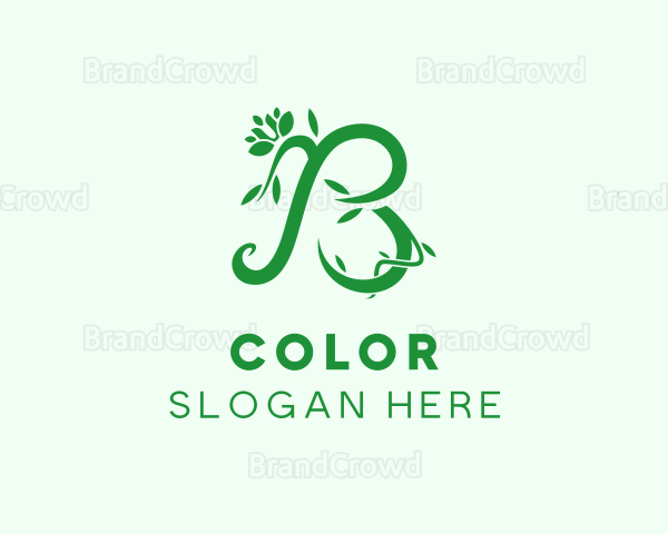 Botanical Vine Letter B Logo