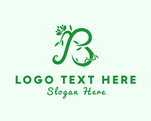 Botanical Vine Letter B Logo