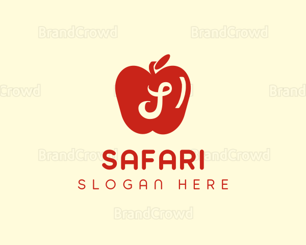 Red Supermarket Apple Logo
