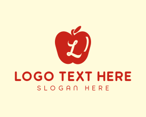 Fresh - Red Supermarket Apple logo design