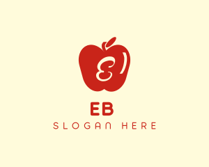 Market - Red Supermarket Apple logo design