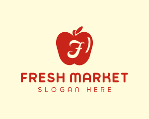 Stall - Red Supermarket Apple logo design