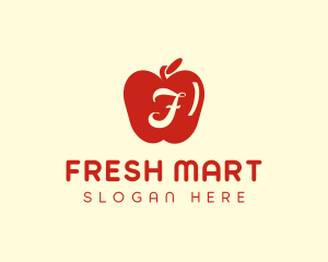 Supermarket - Red Supermarket Apple logo design