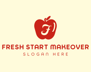 Red Supermarket Apple logo design