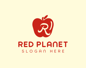 Red Supermarket Apple logo design