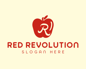 Red Supermarket Apple logo design