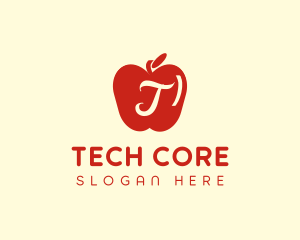 Red Supermarket Apple logo design