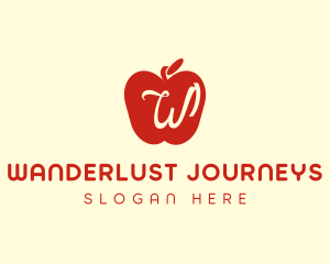 Farmers Market - Red Supermarket Apple logo design