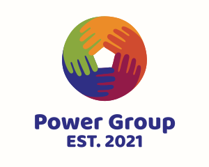 Group - Rainbow Children Teamwork logo design