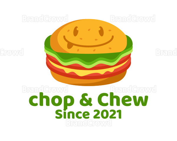 Happy Burger Snack Logo