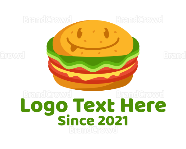 Happy Burger Snack Logo
