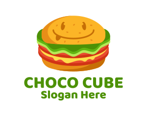 Happy Burger Snack  Logo