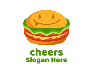 Happy Burger Snack  Logo