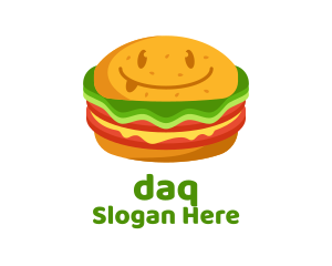 Happy Burger Snack  Logo